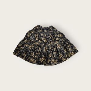 Vintage Y2k Laura Ashley blue floral print elastic waist flowy midi skirt